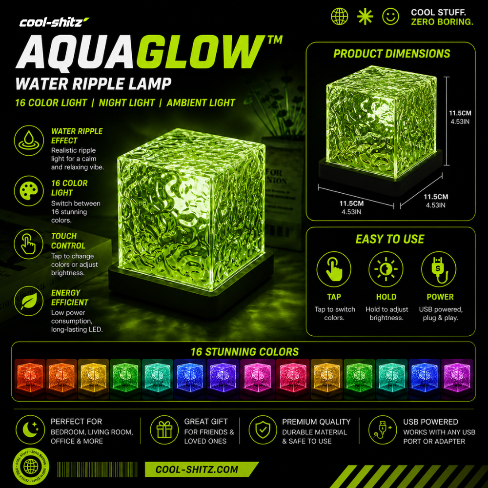 AquaGlow™ Water Ripple Lamp
