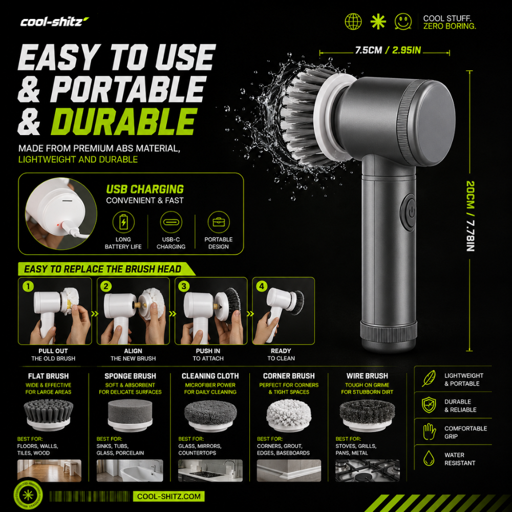CleanSpin™ Electric Scrubber